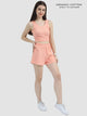 Light Peach Organic Cotton Crop Tank & Shorts Co-Ord Set