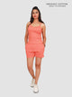 Flamingo Organic Cotton Spaghetti Top Rib Shorts Set