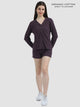 Wine Organic Cotton 3-Piece Rib Shorts Set