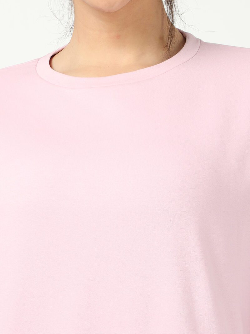 Fragant Lilac Organic Cotton Oversized Flap-Shoulder Dress with Cuffed Sleeves & Pockets