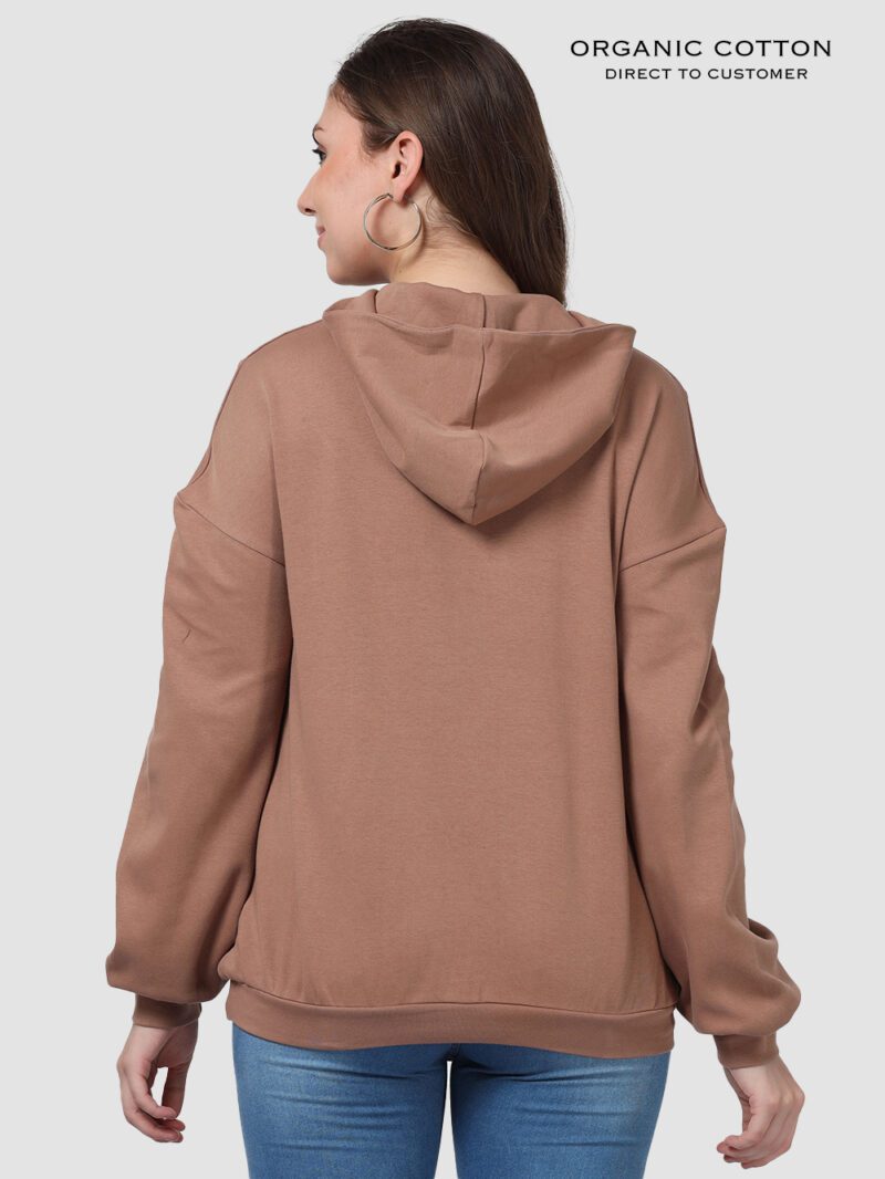 Wood Brown Luxe Comfort Zip-Up Hoodie