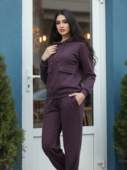 Wine Cozy Flex Organic Cotton Hoodie & Jogger Set