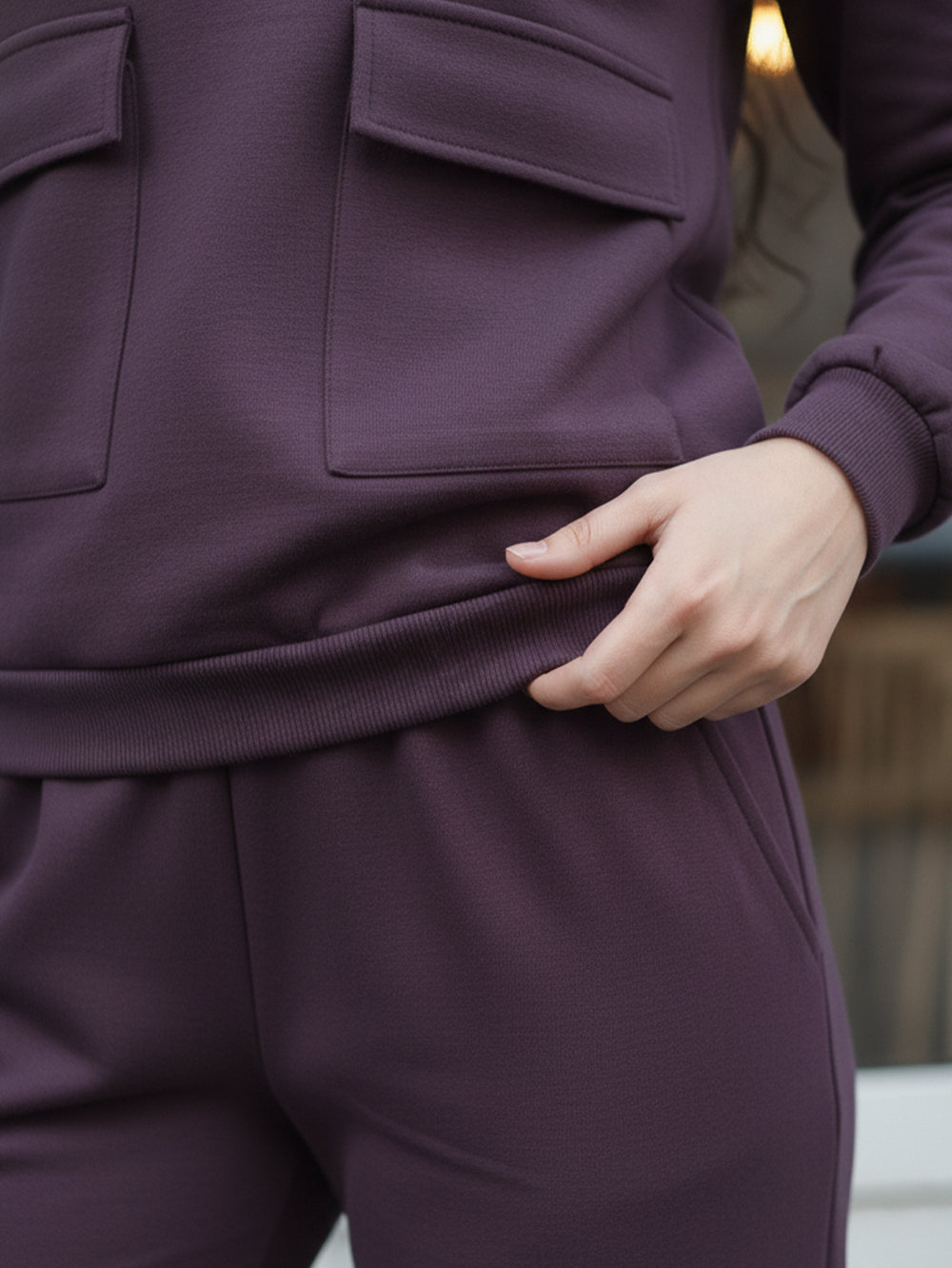 Wine Cozy Flex Organic Cotton Hoodie & Jogger Set