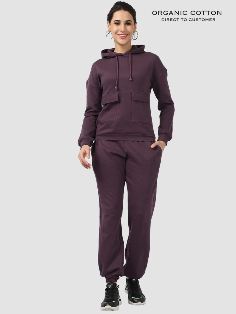 Wine Cozy Flex Organic Cotton Hoodie & Jogger Set
