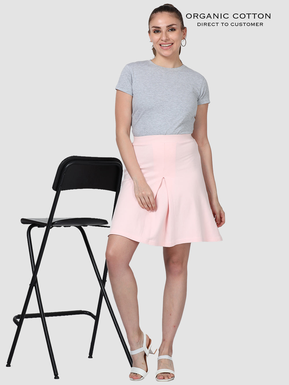 Organic cotton womens semi-formal skirt