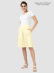 Baby Yellow Organic Cotton Women’s Knee-Length Pleated Skirt