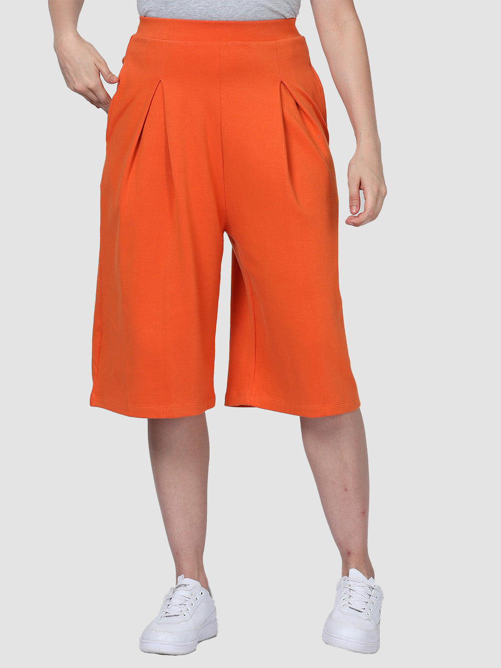 burnt orange Elegant Ease Organic Cotton Culottes