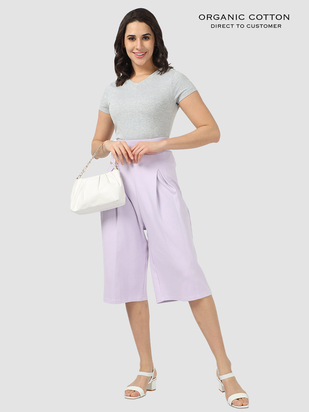 Organic cotton womens culottes