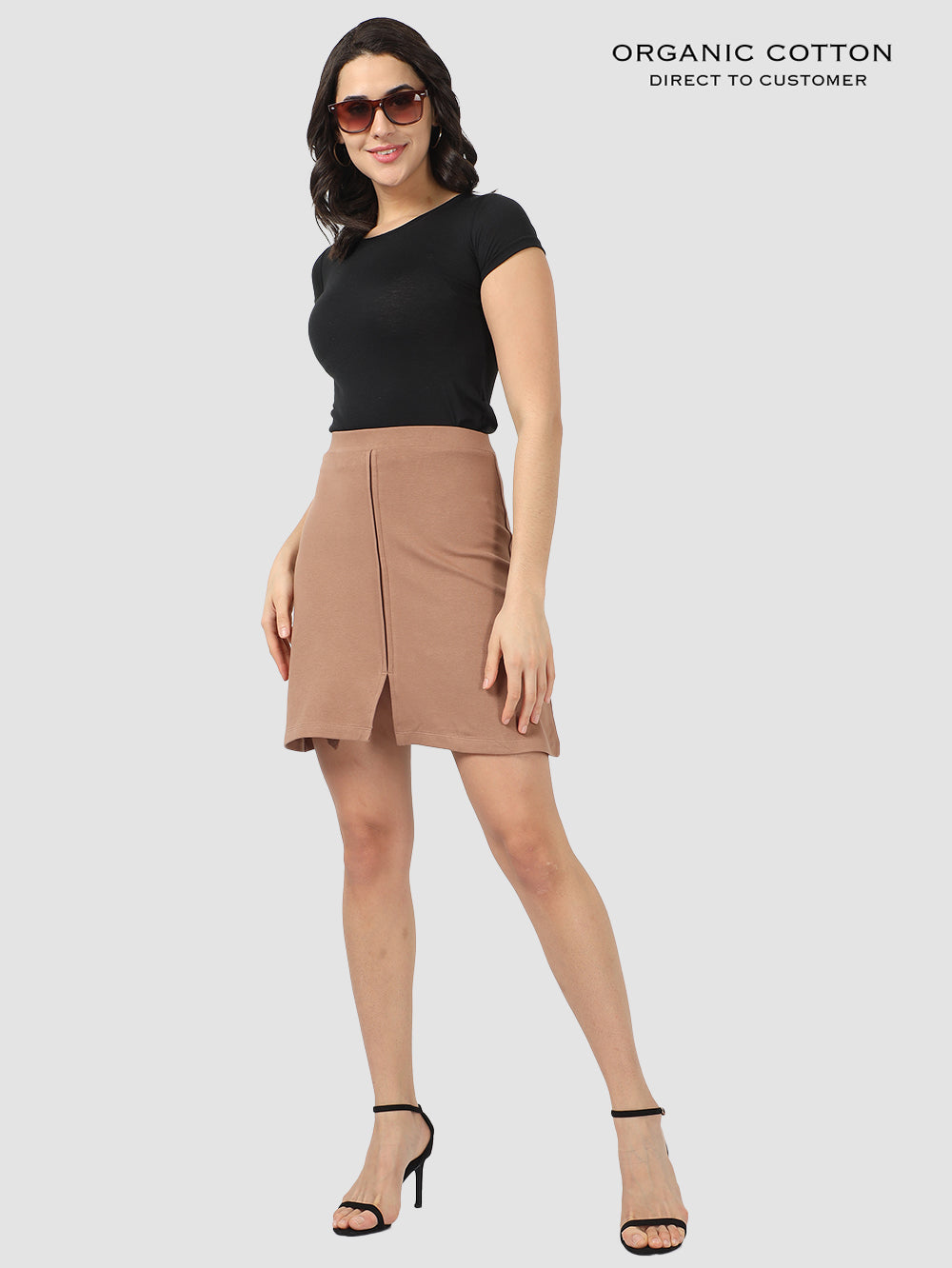 Organic cotton womens semi-formal skirt