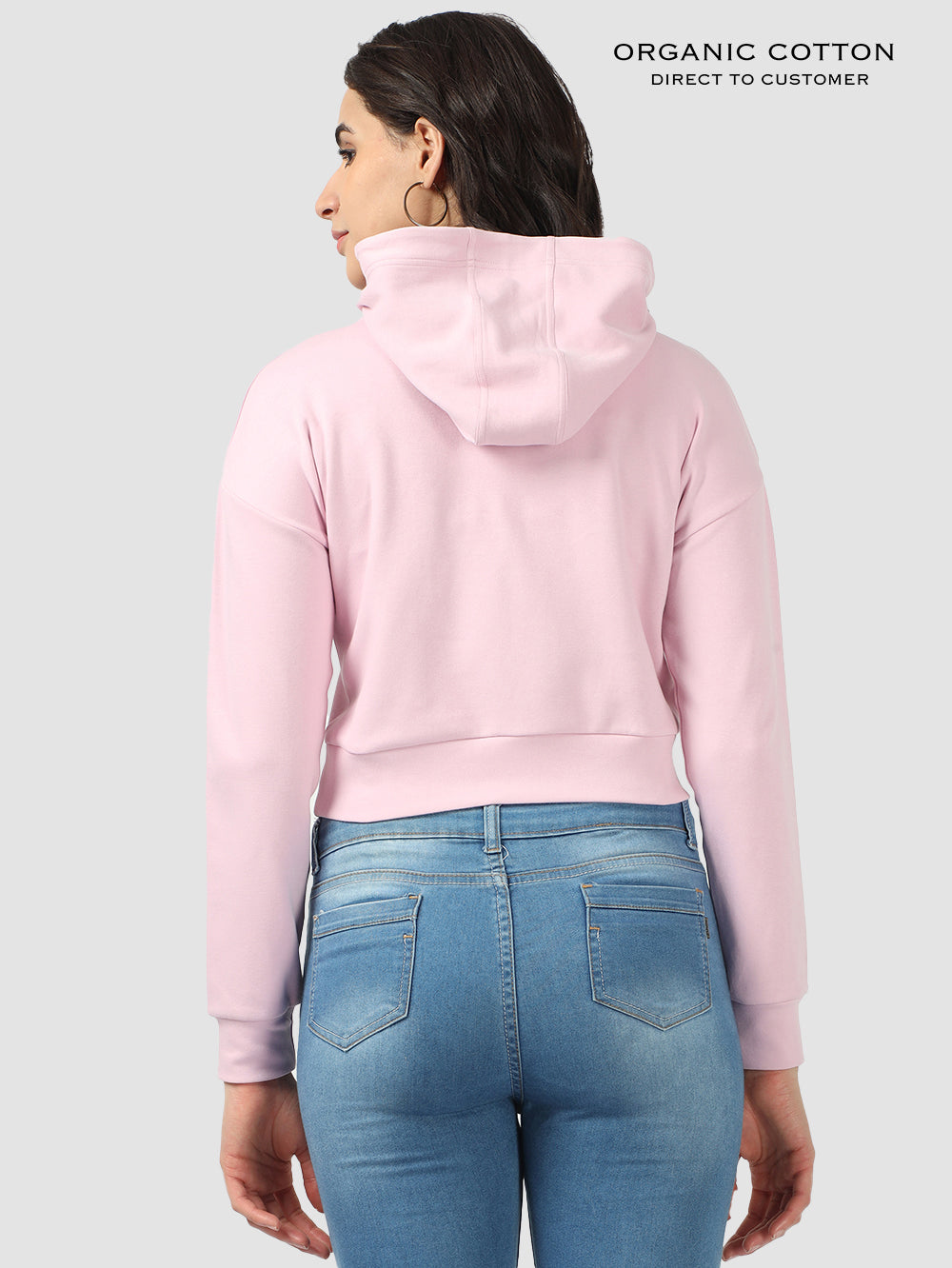 Organic Cotton Womens Cropped Hoodie