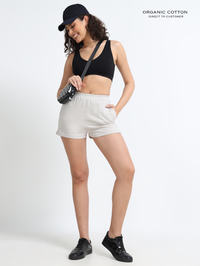 Light Grey Organic Cotton Short Boxer for Womens - Pack of 1