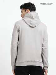 Silver Grey Essential Comfort Organic Cotton Mens Hoodie
