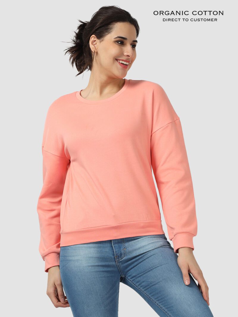 Relaxed Fit Drop Shoulder Cotton Pullover