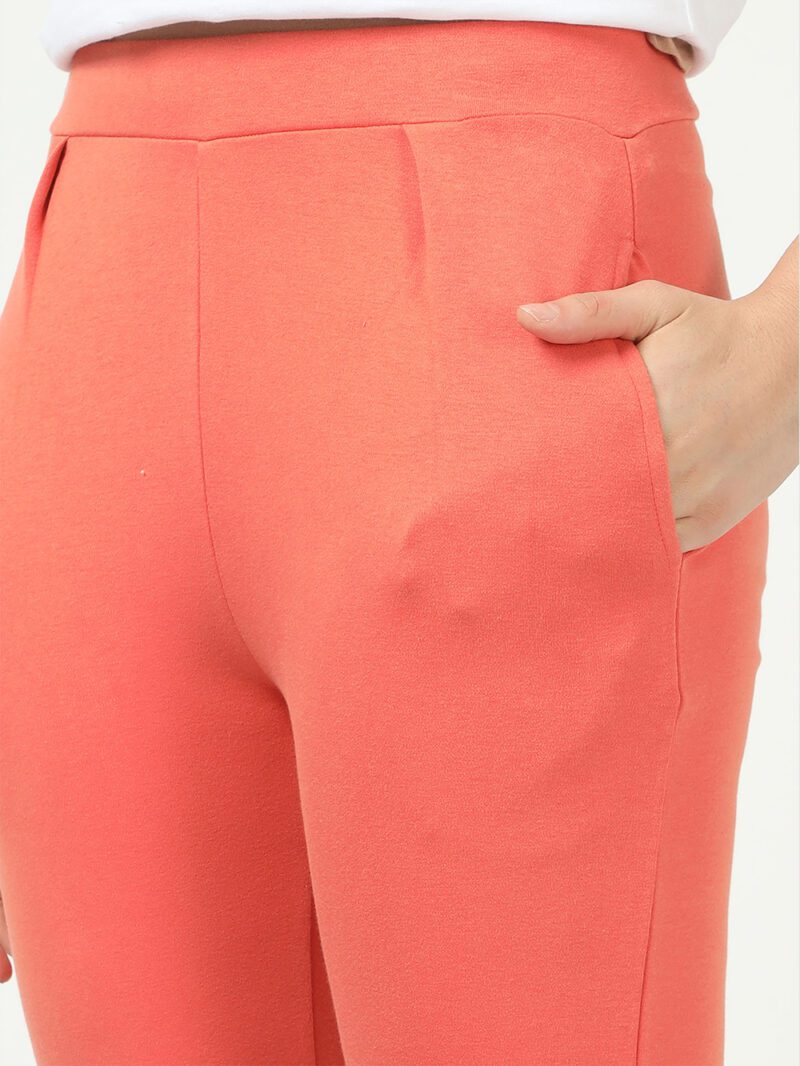 Pleated Elegance Organic Cotton Formal Pants