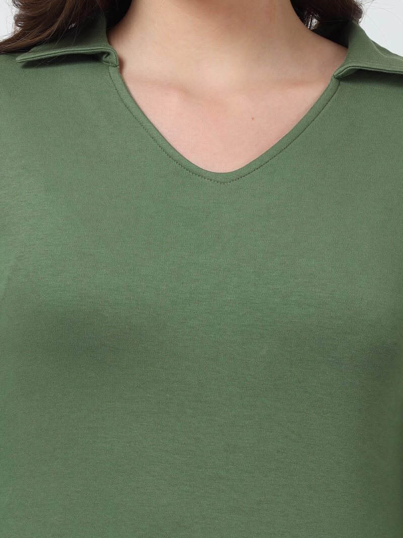 Olive Green Organic Cotton Womens Co - Ord Set