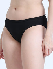 Black Organic Cotton Bikini Panty for Women Pack of 2.