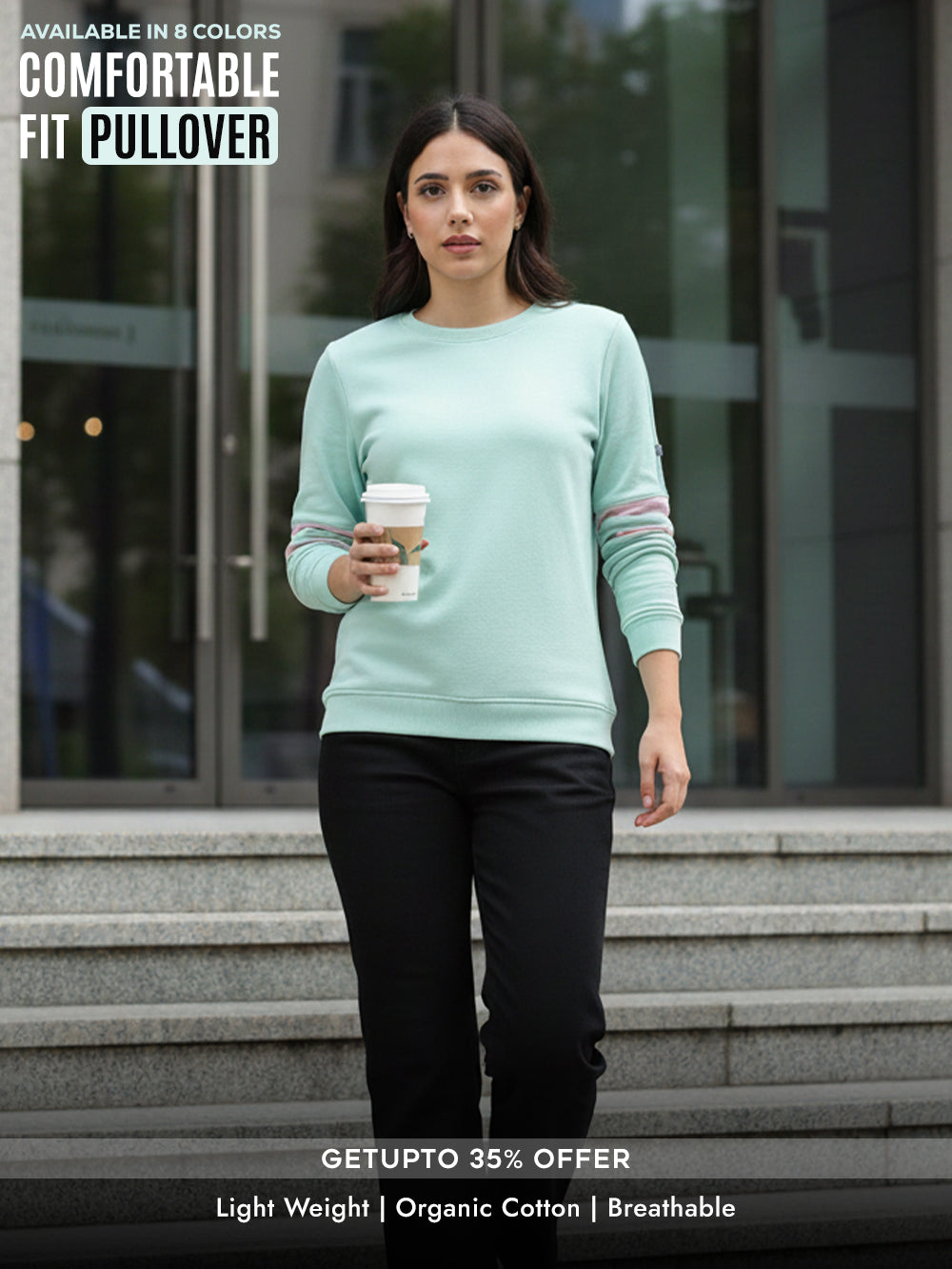 Aqua A & A Organic Cotton Casual Pullover for Women